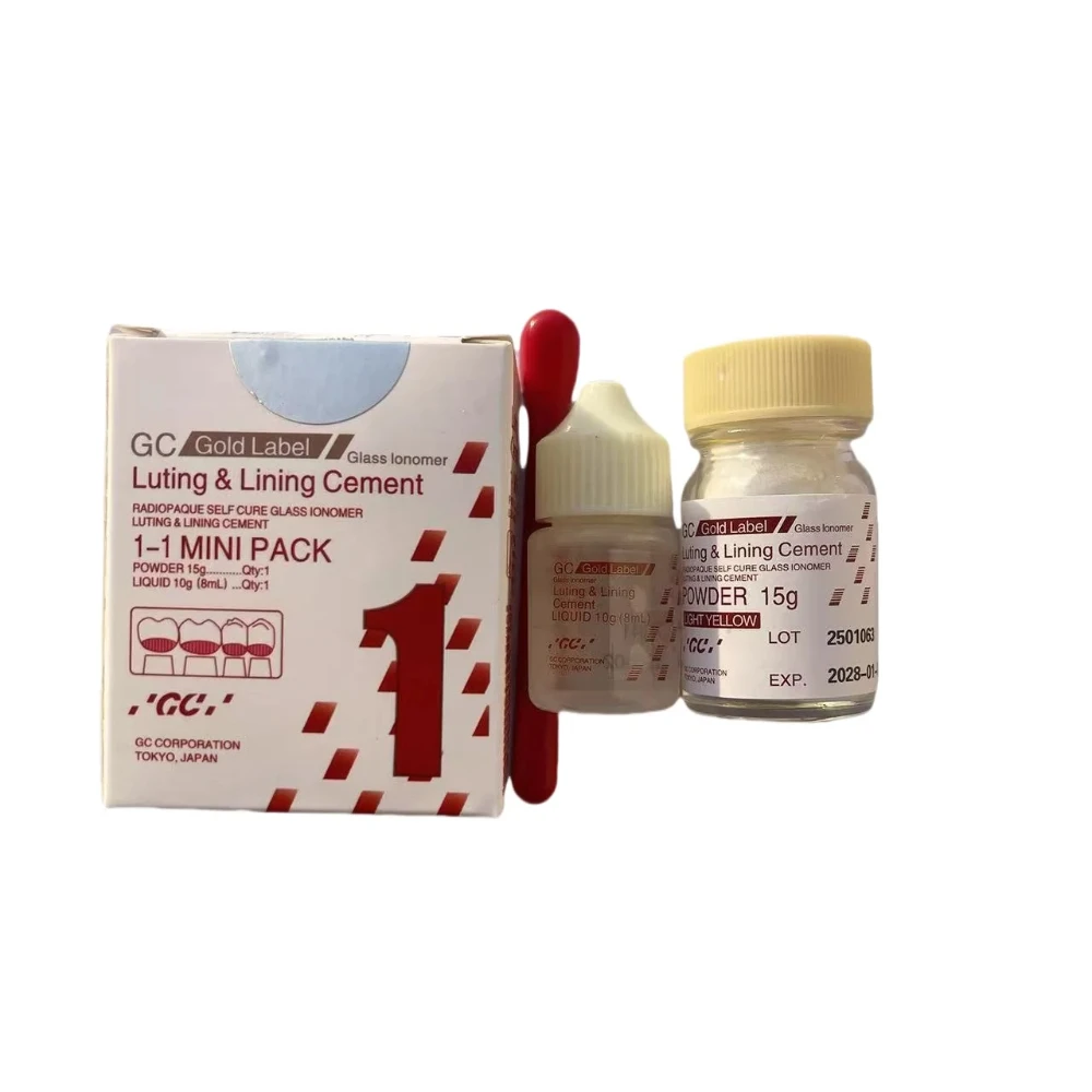 GC Fuji 1 большая упаковка золотая этикетка подкладка стекло иномер цементная