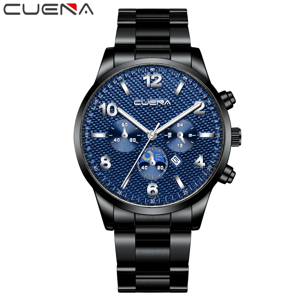 

Часы наручные мужские Кварцевые Светящиеся, люксовые аналоговые деловые повседневные спортивные, с браслетом из нержавеющей стали