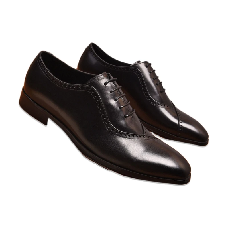 

Eioupi Classic Real Full Grain Calfskin Patent Leather Sheepskin Lining Men's Business Dress Shoes
