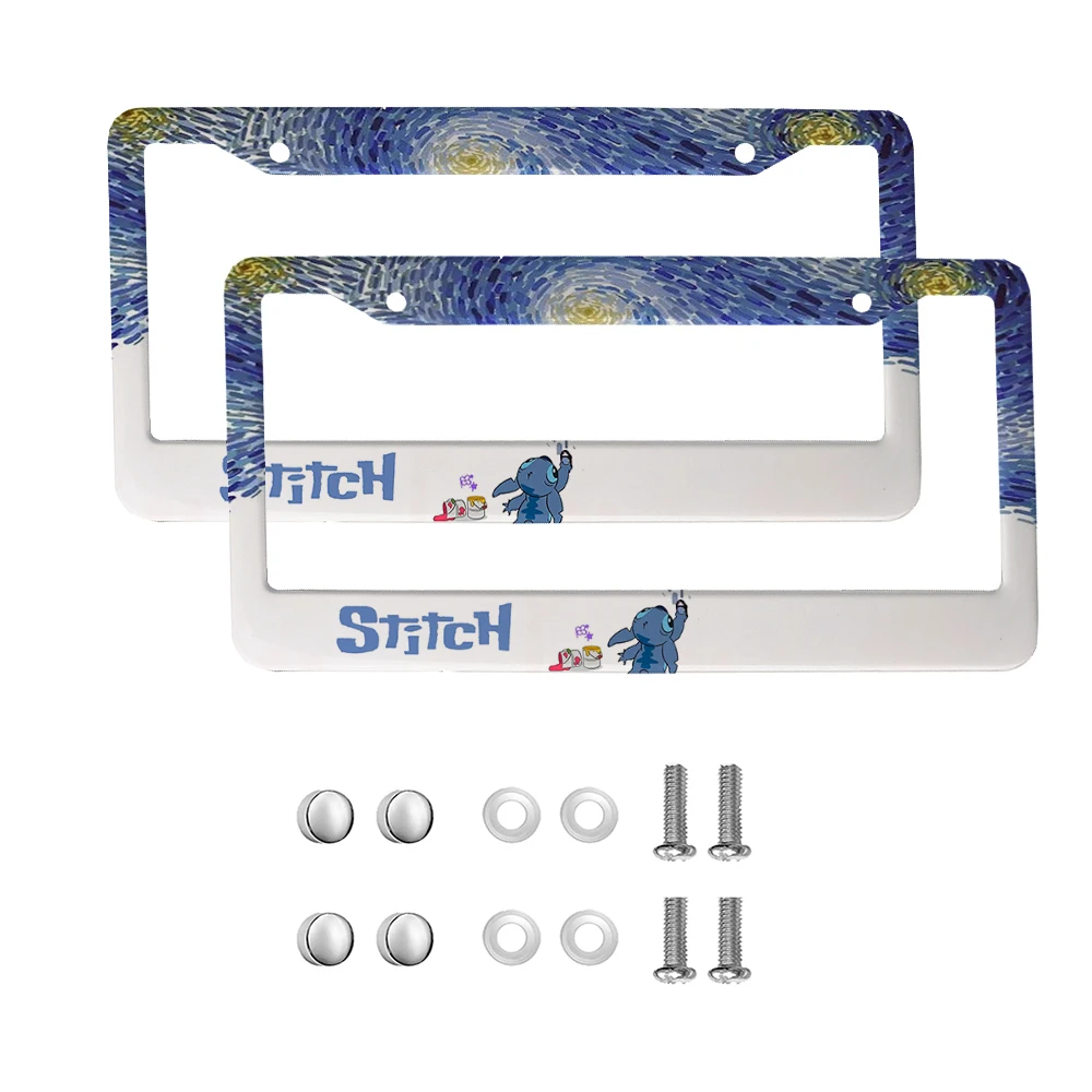 

Disney Stitch американский автомобиль 12 "x 6" лазерная резка хромированные рамки FLicense Plate-автомобиль/грузовик/внедорожник аксессуар для украшения автомобиля