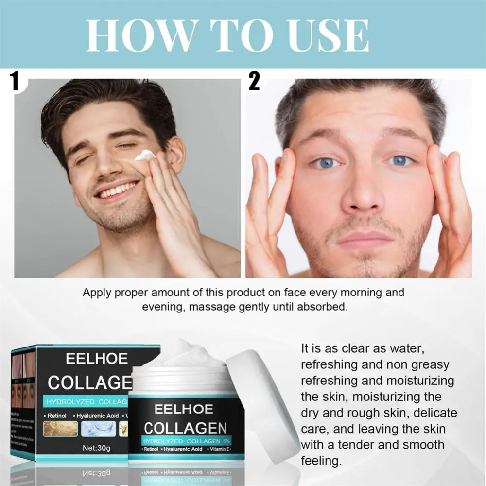 

Eelhoe Men's Anti-aging Cream Firming Skin Moisturizing Nourishing Oil-control Collagen Lift Firm Anti Wrinkle Cream Skin Care