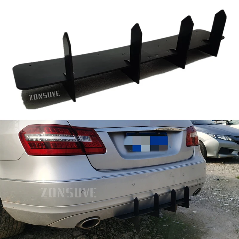 

For Mercedes Benz W212 E Class 2010-2014 Year Diffuser Rear Bumper Lips Splitter Spoiler Car Body Kit Accessories