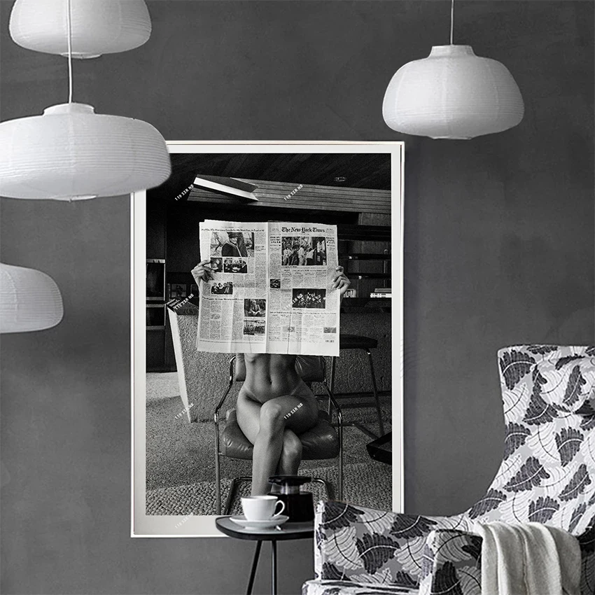 Черно-белые сексуальные женские постеры с принтом на стену изображением