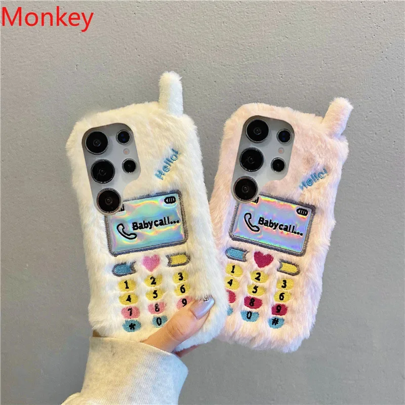 Плюшевый красочный чехол для телефона с вышивкой Xiaomi Redmi Note 14 13 Pro Plus 12 11 10 12S 11S 10S 14C