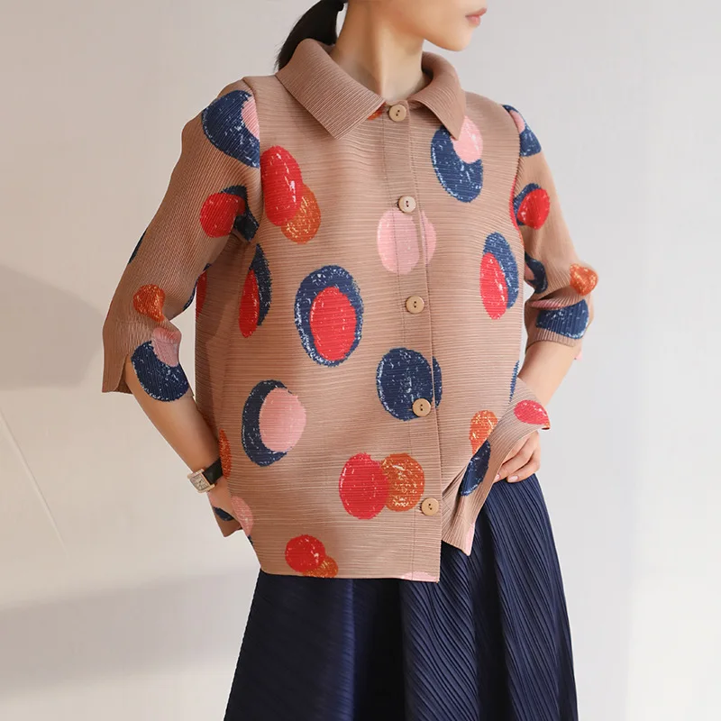 

Женская плиссированная блузка миаке, Осень-зима 2022