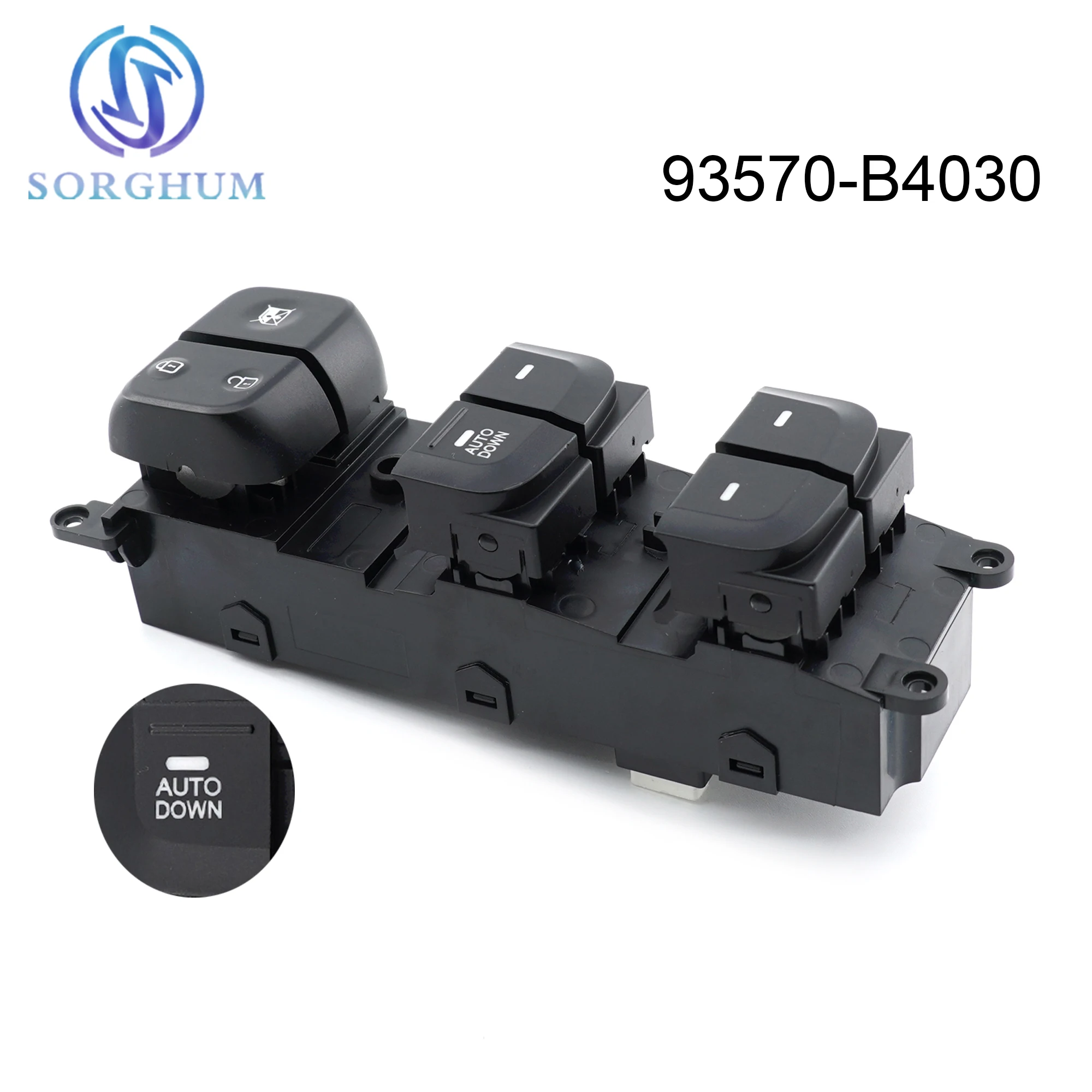

Sorghum 93570-B4030 93570B4030 New Electric Master Power Window Control Switch Auto Down Switch Button For Hyundai I10 18 Pins