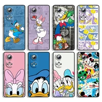 duck donald cartoon for huawei honor 60 se 50 30i 20 10i 10x 10 9x 9c 9a 8a x8 lite pro black silicone phone case capa