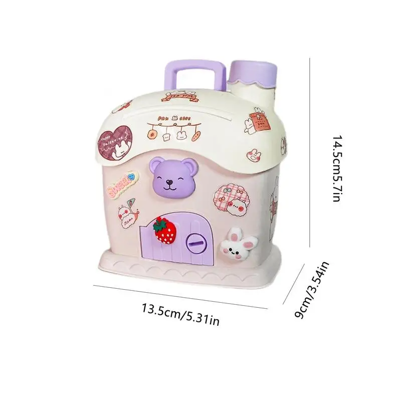 Дом Money Bank House Shpae Большой банк монет с ключами для хранения денег Коробки декора