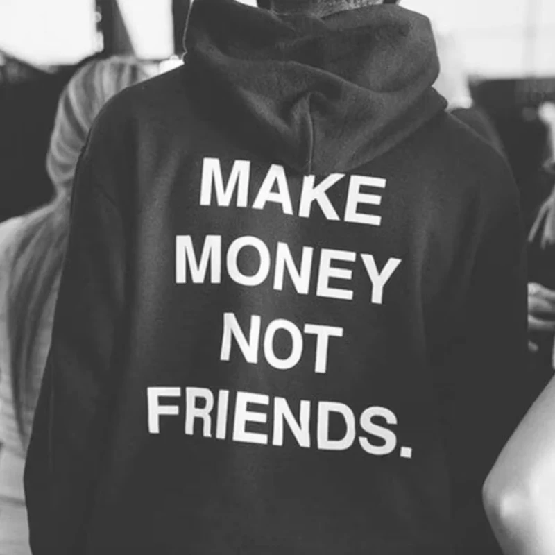 Женские свободные толстовки с забавным принтом сзади одежда в готическом стиле