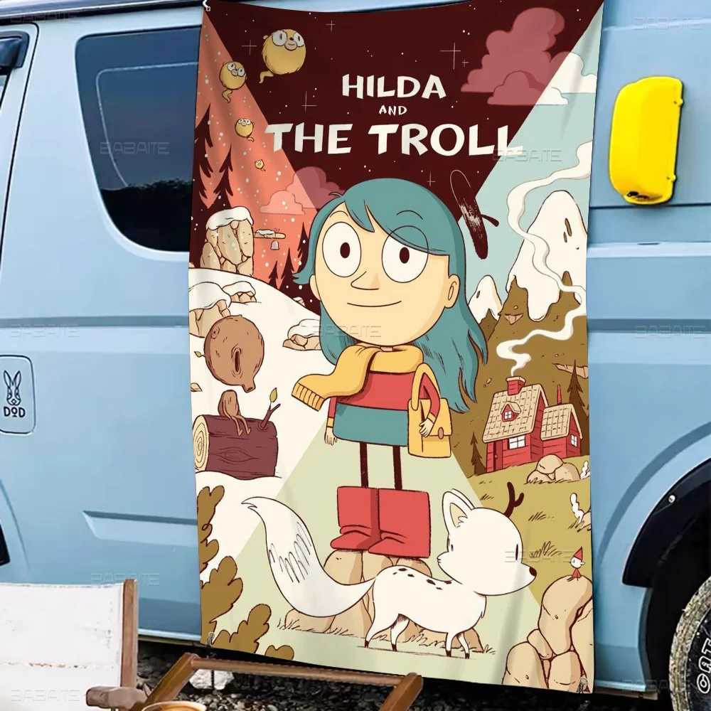 Рекламный флаг H-Hilda Frida David улучшенная печать яркий баннер