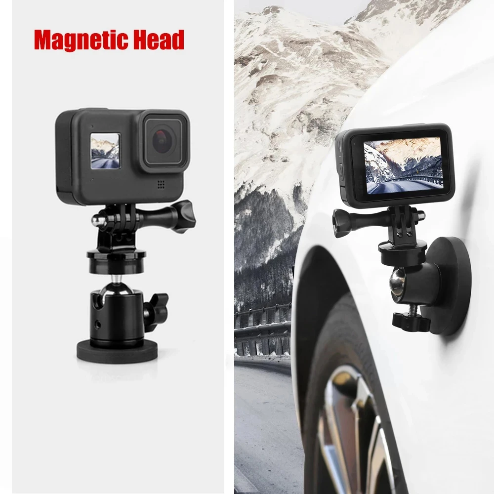 

For DJI Osmo Action 3 Neodymium Magnets Base with 1/4 Thread Stud for Insta360 X3 GoPro Hero 11 Cameras Magnetic Mount Accessory
