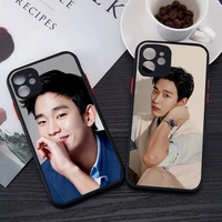 kim soo hyun korean actor phone case matte transparent for iphone 7 8 11 12 13 plus mini x xs xr pro max cover