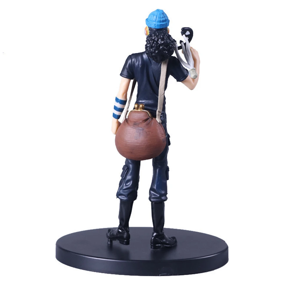 Фото Аниме One Piece Usopp Черный костюм Ver. Фигурка из ПВХ, игровая статуя, Коллекционная модель, детские игрушки, куклы, подарки 17 см №5