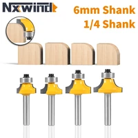 nxwind 6mm 6 35mm shank corner round over router bit woodworking milling cutter for wood face mill