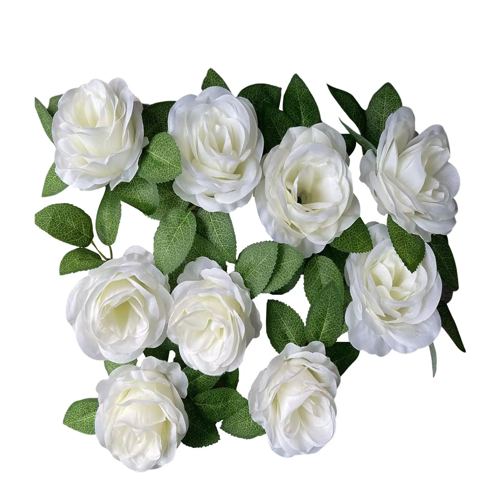 

Wedding Car Artificial White Rose Decor Mirror Handle Flowers Decoration Artificial Head Flower Fabric Flowers For Bridal Decor
