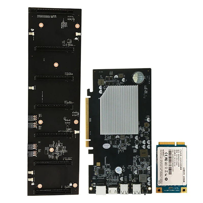 Оригинальная материнская плата для майнинга BTC 6 карт PCIE X16 графический слот 70 мм
