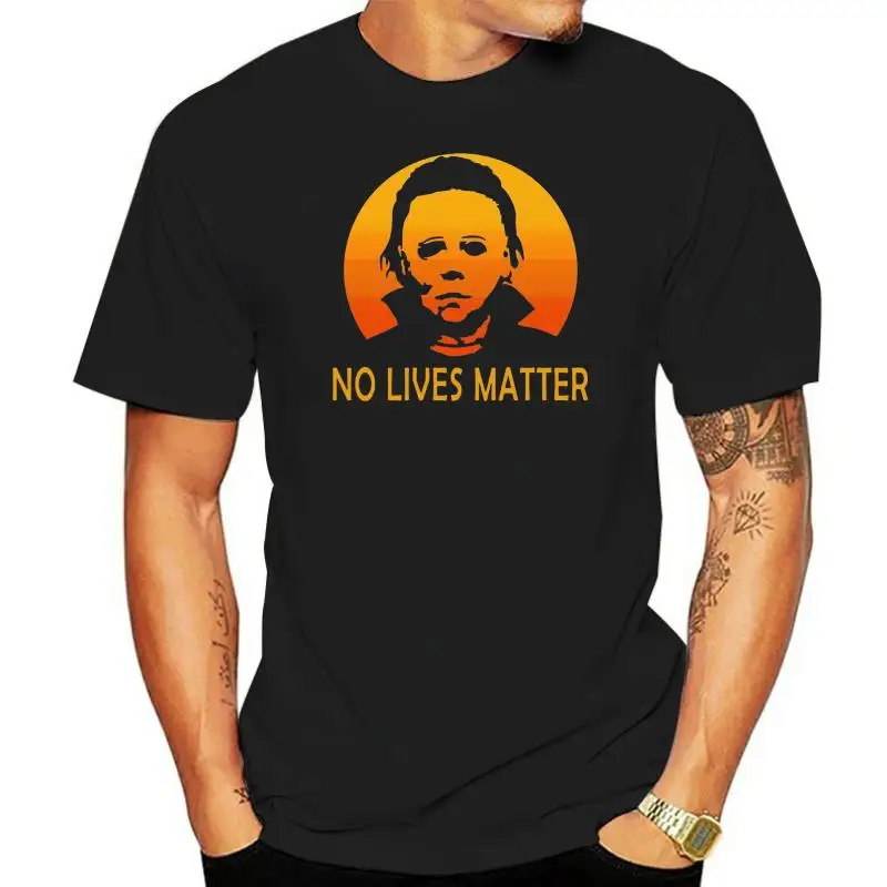 

Black Navy No Lives Matter Michael Halloween Myers T-Shirt S M L Xl 3Xl Custom Special Print Tee Shirt