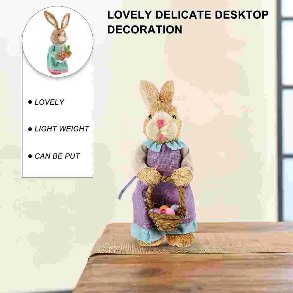 Пасхальный кролик Декор Украшение Очаровательная статуя Декоративный фестиваль