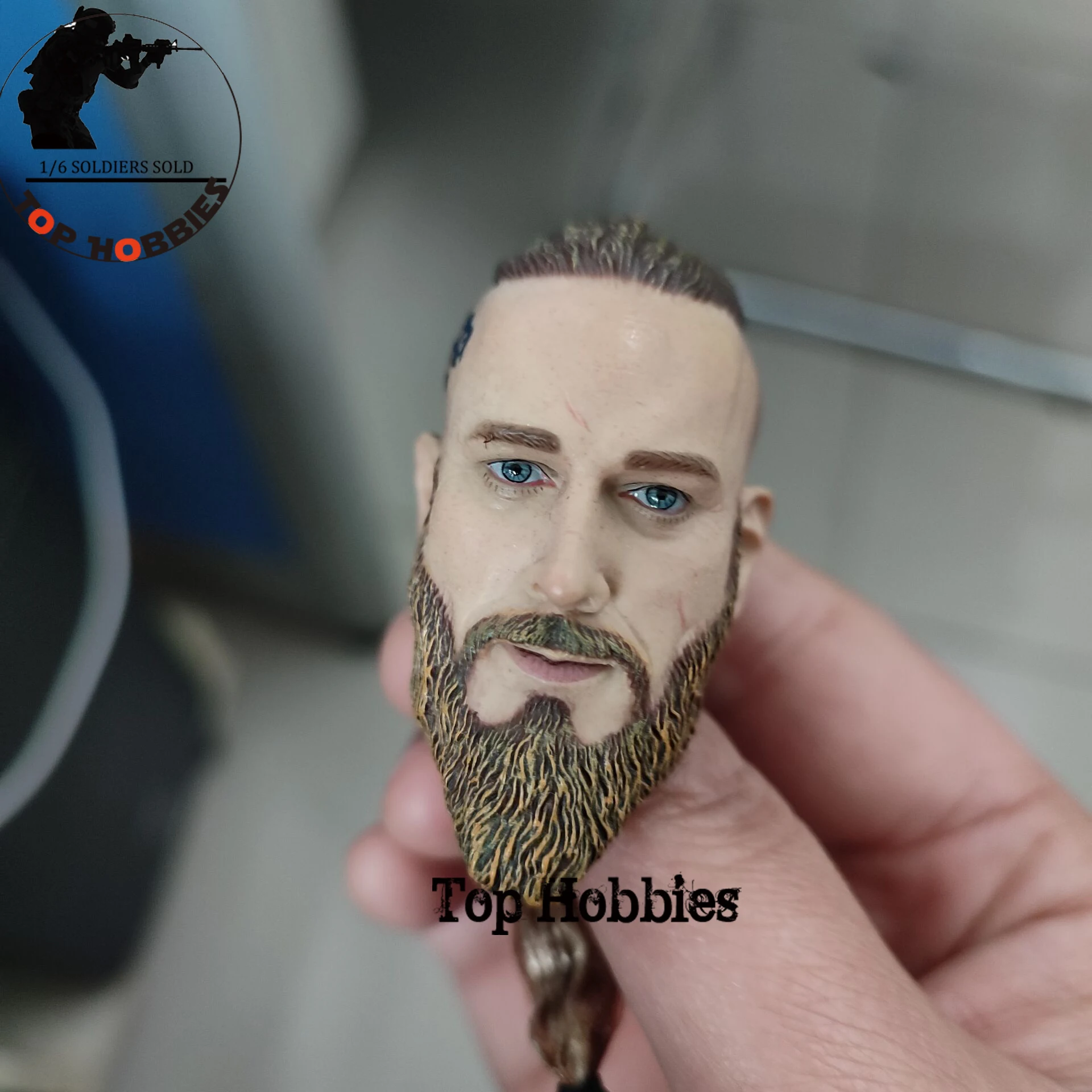 

1/6 Scale Men Head Sculpt Viking Travis Fimmel with Braid Male Head Sculpture Carving For 12" inch Body Action Figures Dolls
