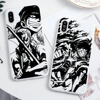 one piece sketch phone case for iphone 13 12 11 pro max mini xs 8 7 6 6s plus x se 2020 xr candy white silicone cover