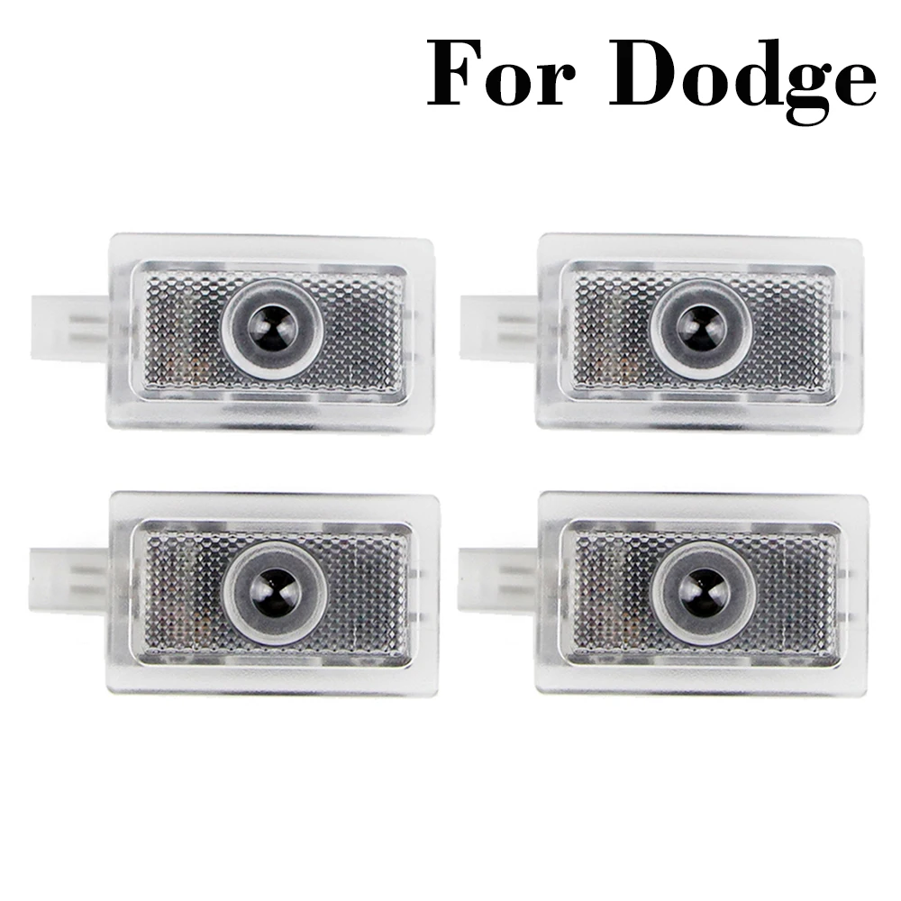 

4pcs For Dodge Avenger Magnum Charger SRT Scat Pack Hellcat RT Super Bee Emblem Laser Projector Led Car Door Light Welcome Lamp