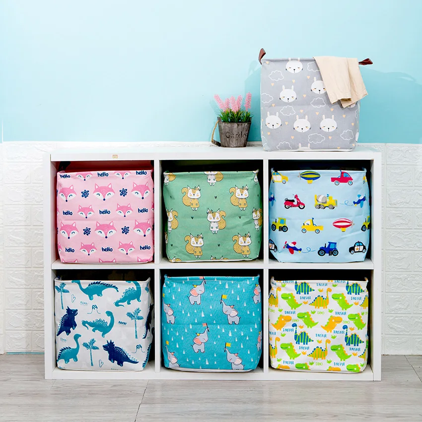 

Fabric Baby Picnic Basket Toy Box Storage Bin Bedroom Decor Closet Kids Laundry Baskets Organizer Cajas De Almacenamiento