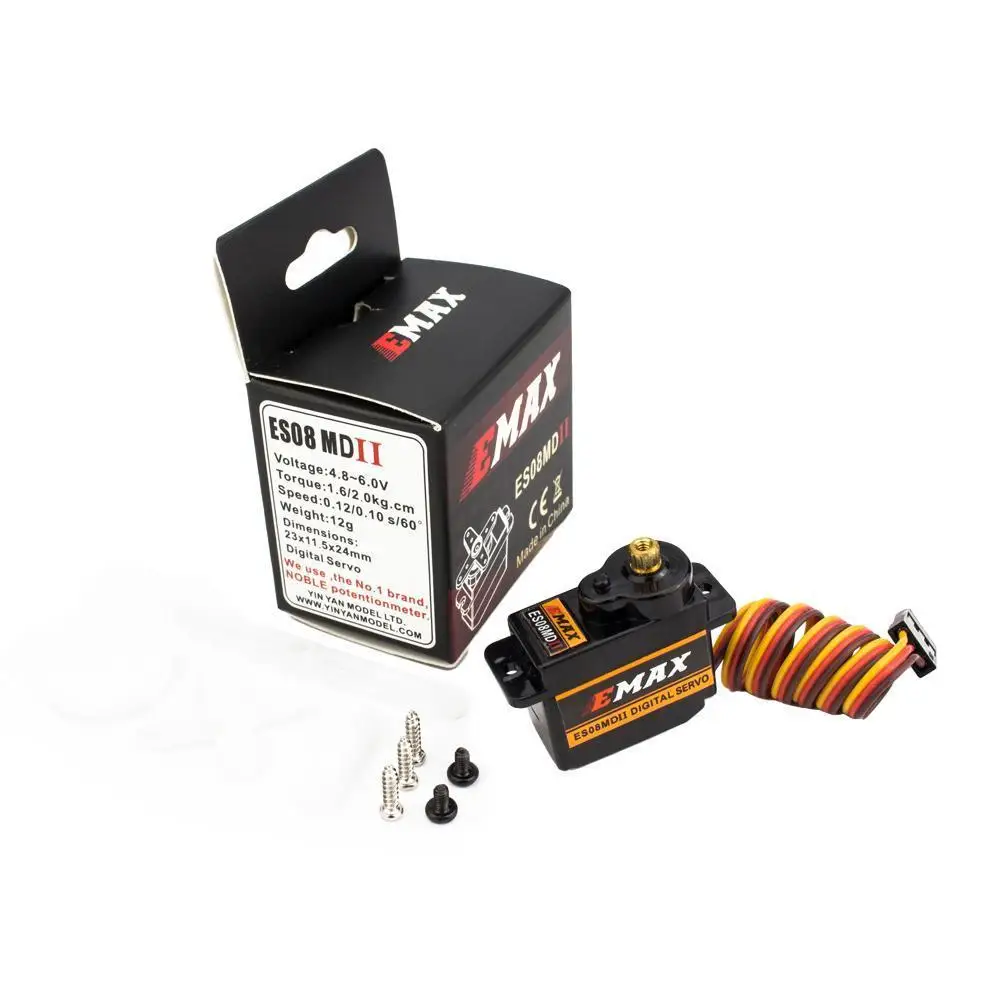 

Emax ES08MD II Digital Servo Metal GEAR Digital Servo Up Sg90 ES08A ES08MA MG90S TREX 450 For RC Model DIY Parts