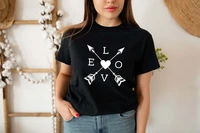 love arrow shirt valentines gift arrow gift for her 100cotton harajuku streetwear short sleeve top tees o neck drop shipping