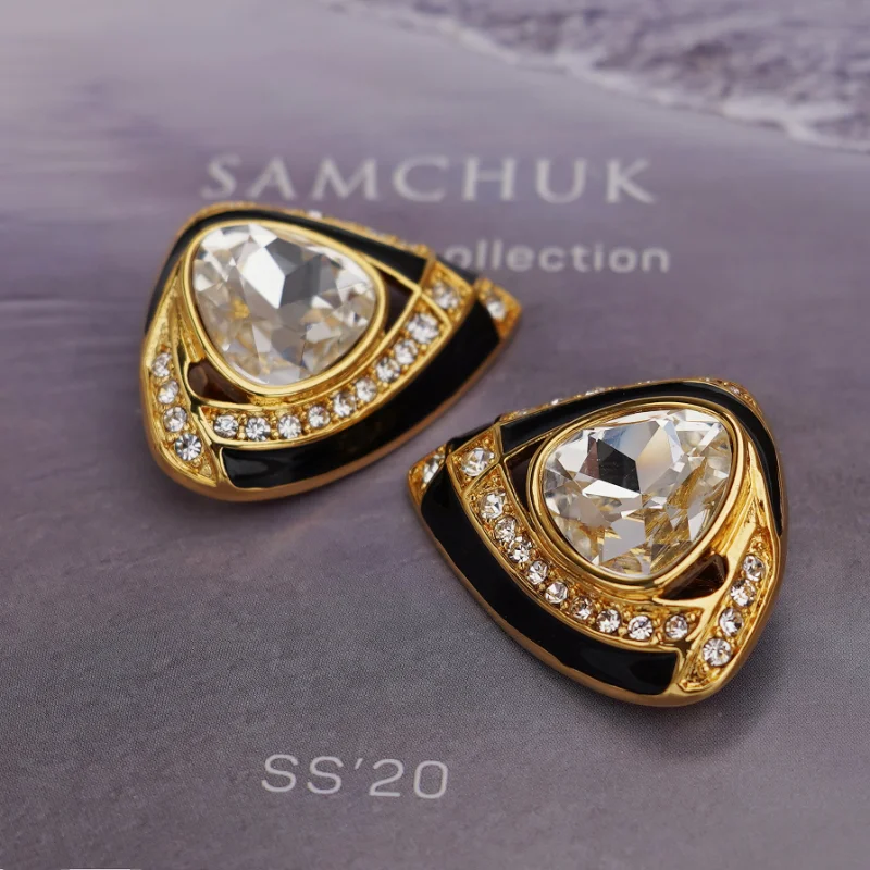 

Женские серьги-клипсы с цирконием, без проколов