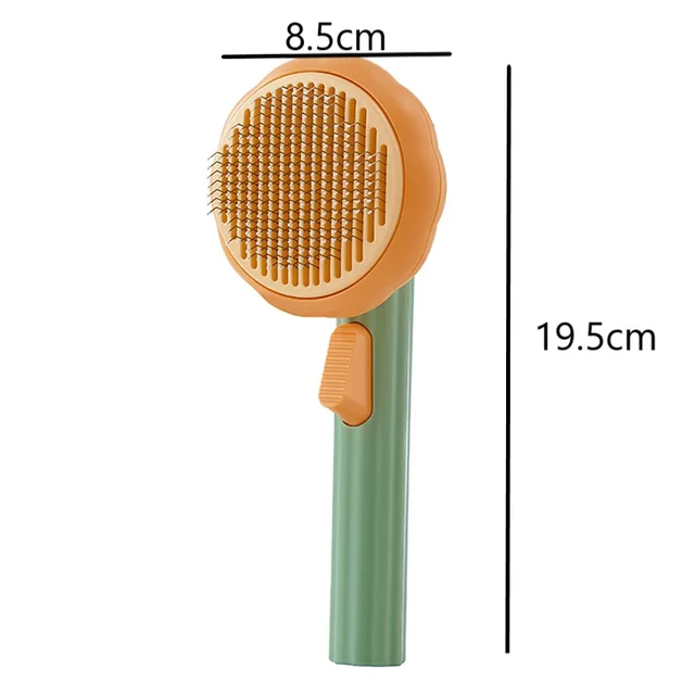 Pumpkin Cat Brush Comb For Pet Grooming Removes Loose Underlayers Tangled Hair Remover Brush Pet Hair Shedding Self Cleaning 6