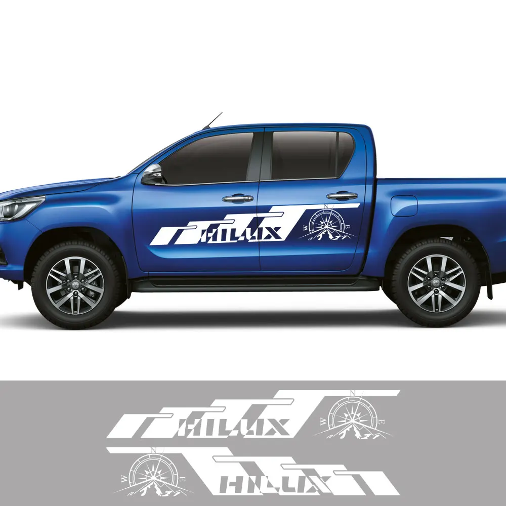 Наклейка на дверь пикапа для Toyota Hilux Vigo Revo Rocco графический Компас грузовика