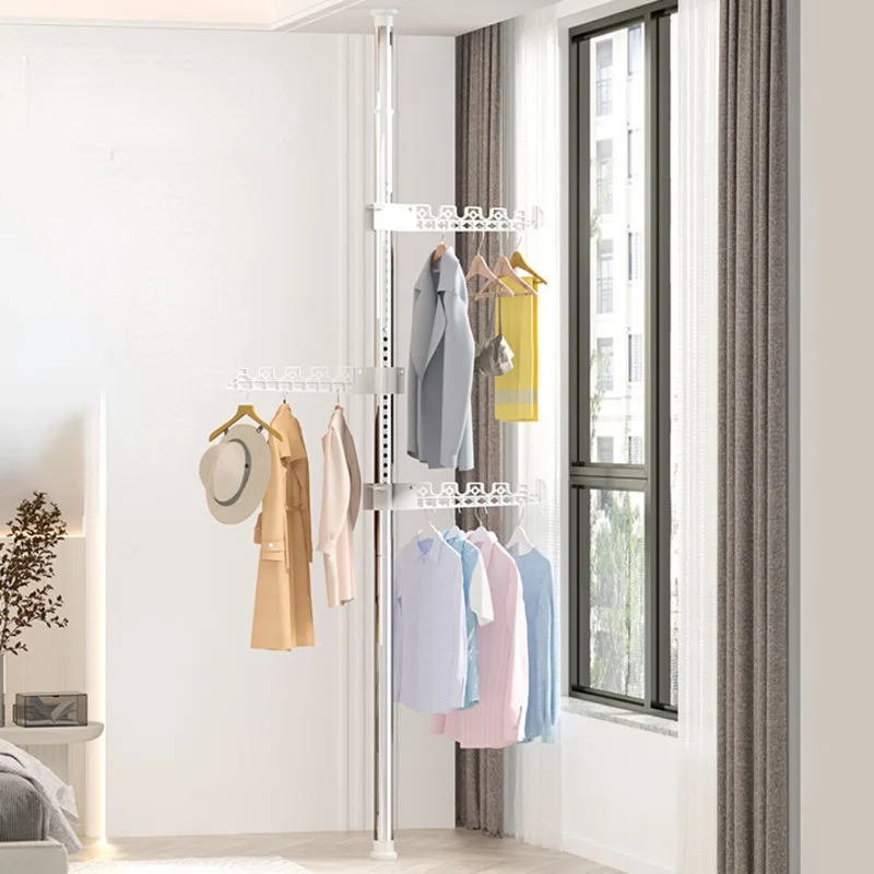 

Indoor Expansion Clothes Rack Indomitable Clothes Hanger Stainless Steel Material Clothes Rack Stable Load-bearing Drying Rack