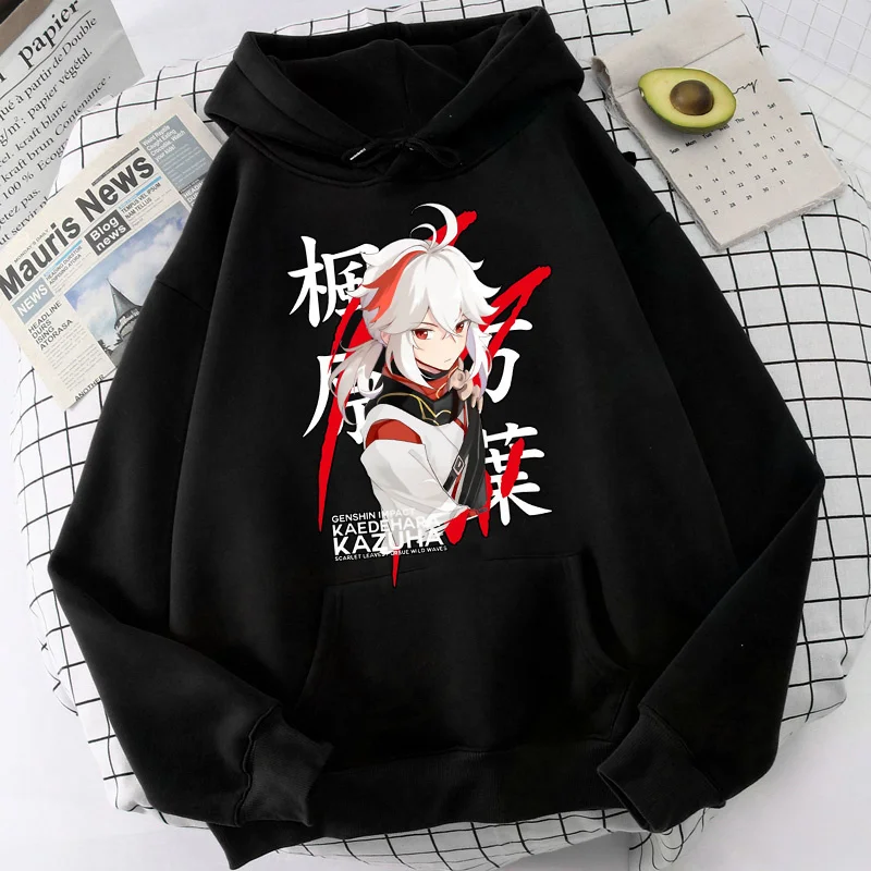 

Genshin Impact Xiao Kaedehara Kazuha hoodies women grunge harajuku hip hop Korea female clothing hip hop