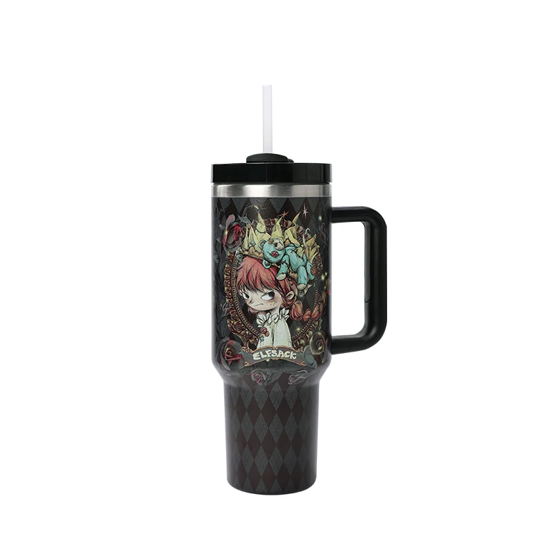 

ELFSACK 2025, осеннее, мультяшная цветная ручка, соломенная изолированная чашка для женщин