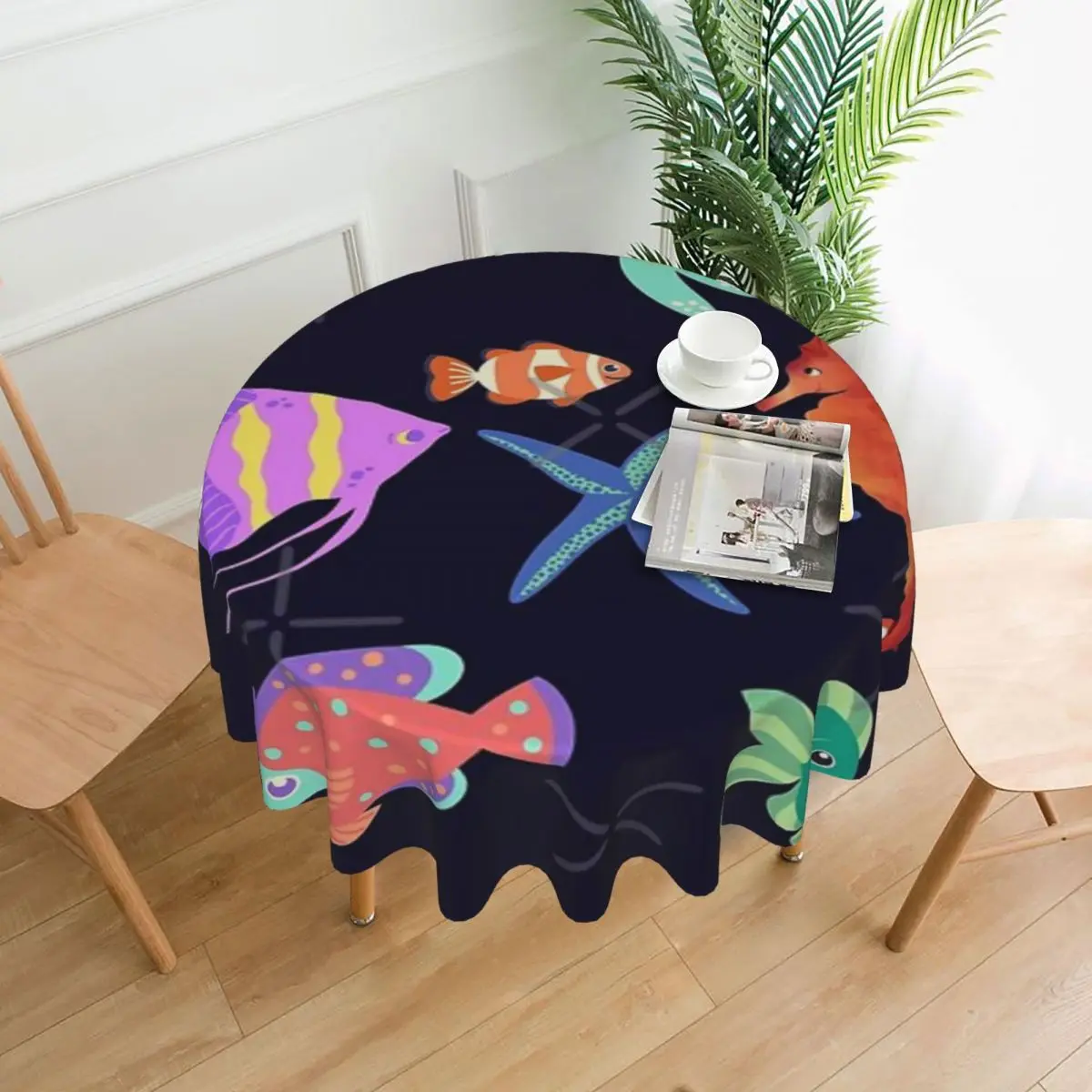 

Ocean Dwellers Buth Tablecloth 60in Round 152cm Soft Protecting Table Great Gift