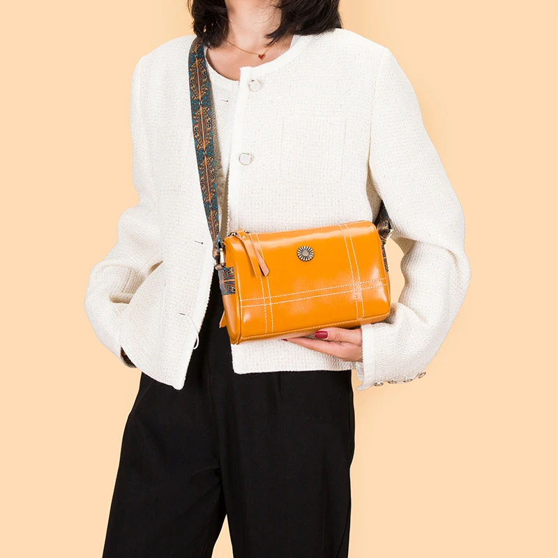 

XZAN Top Brand Leather Women Bags Fashion Vintage One Shoulder Messenger Bags Designer Luxury Cosmetic Bags Women's Wallets