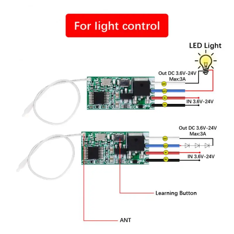 

Universal Rf Relay Receiver Remote Control Switch Diy 433 Mhz 1ch Led Light Controller Receiver Module Micro Module Light Switch