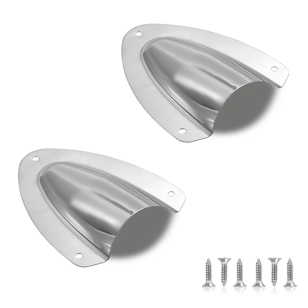 

Marine Grade 316 Stainless Steel Clam Shell Vent 2 Pcs ,Size 3.24X2.16 Inch (57X55Mm ), with 6 Pcs Screws