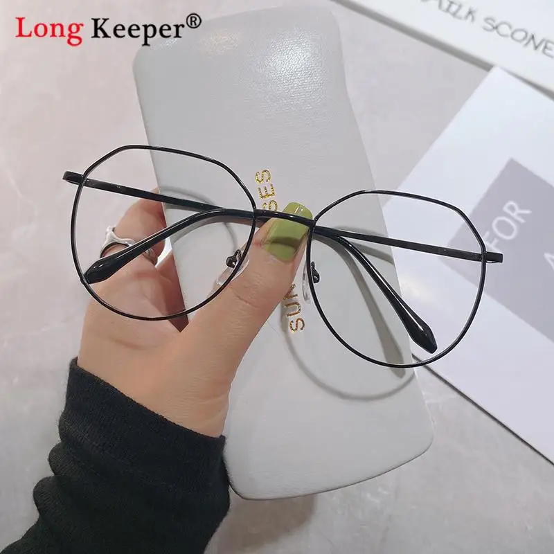 

LongKeeper Anti Blue Light Glasses Frame Discolor Women Men Transparent Computer Eyewear Glasses Optical Spectacle Eyeglass Uv