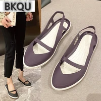 2022 new women sandals new summer shoes for chaussure femme casual soft sole fish mouth beach shoes hole non slip jelly shoes