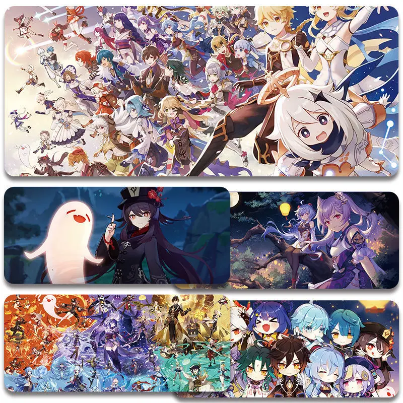 

Genshin Impact mouse pad anime gaming keyboard mat large table mat gaming accessories mouse mat genshin mousepads deskpad XXL