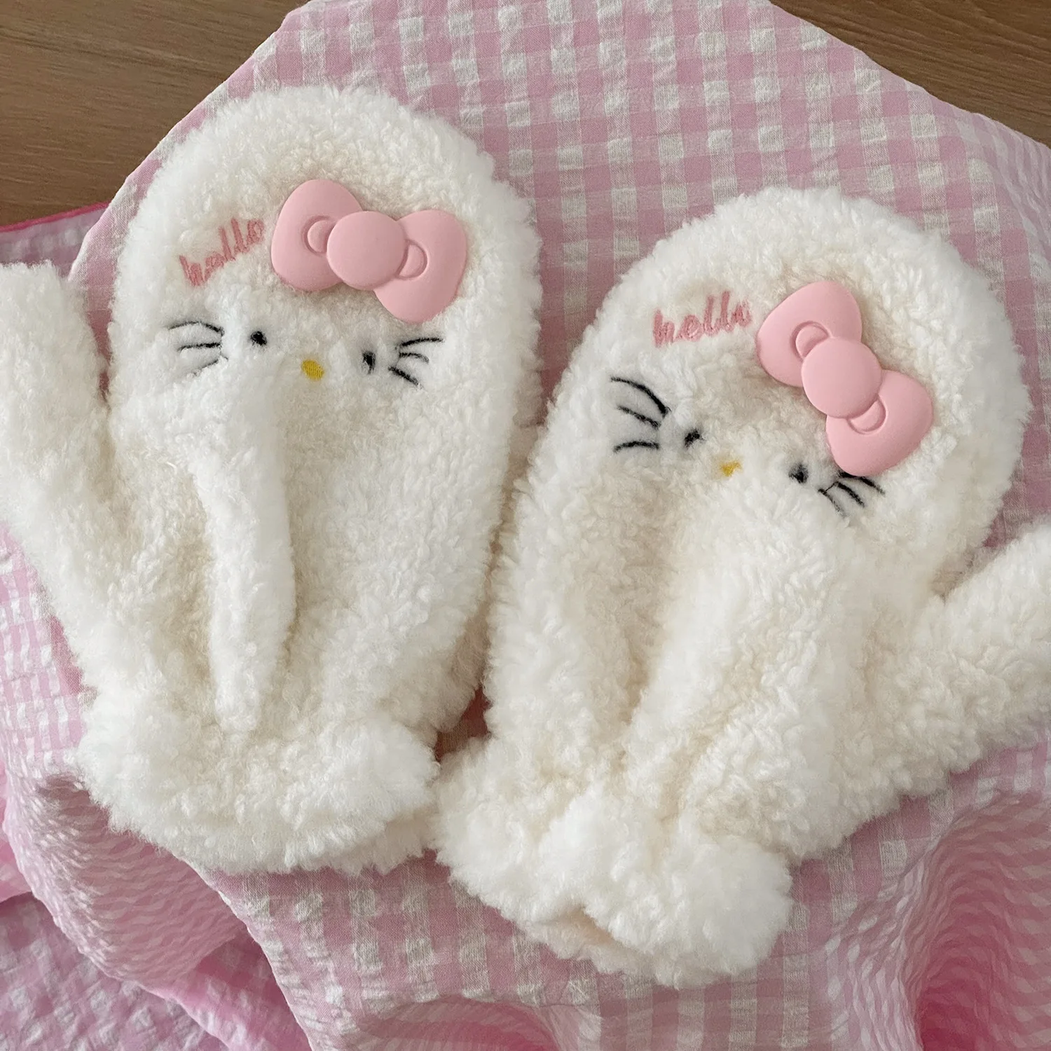 Фонарики милые Мультяшные фонарики Милые Пушистые Мягкие Рукавицы котики КТ