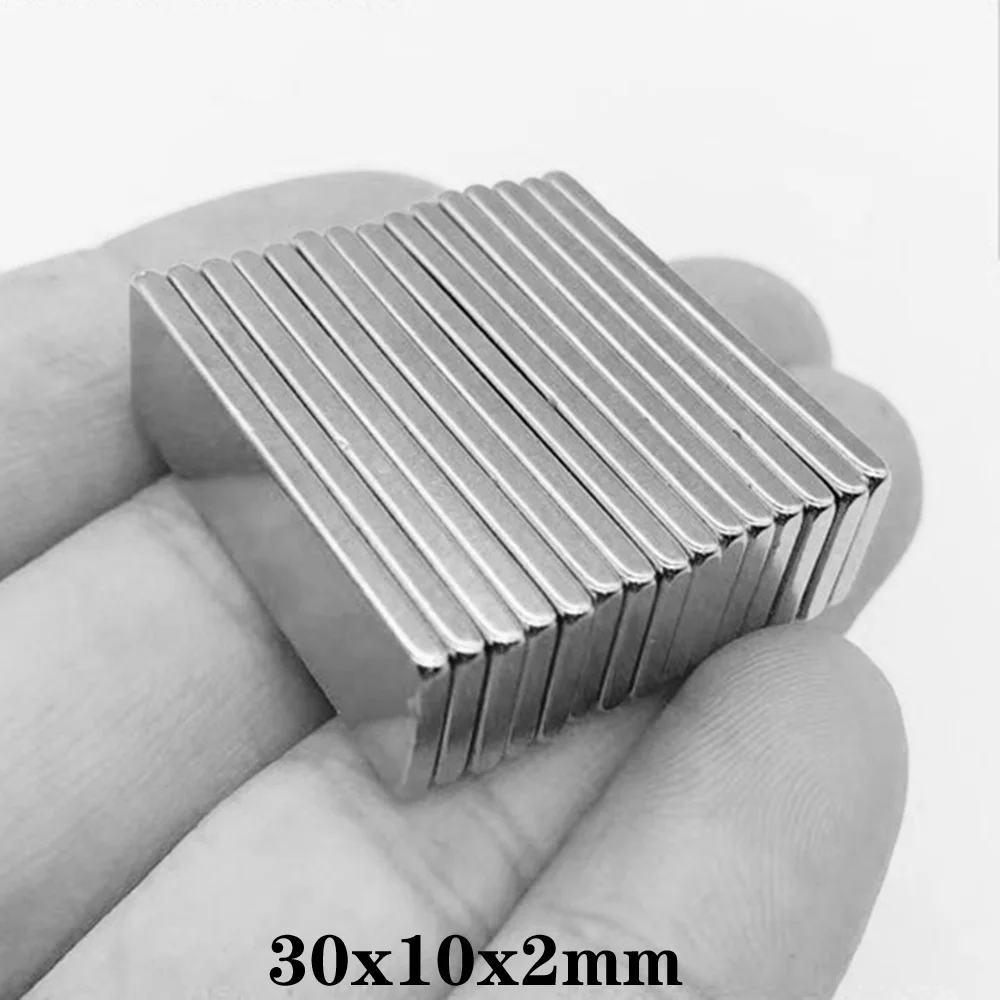 5~100PCS 30x10x2 mm N35 Super Strong Block Neodymium Magnets Rare Earth Magnet 30mm x 10mm 2 sheet magnet 30*10*2 |