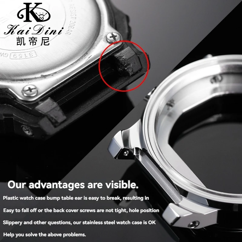 Фото Металлический внутренний корпус для Casio GW-B5600, внутренняя оболочка из нержавеющей стали, стальной корпус для модификации, аксессуары для мужских часов, детали механизма. №5
