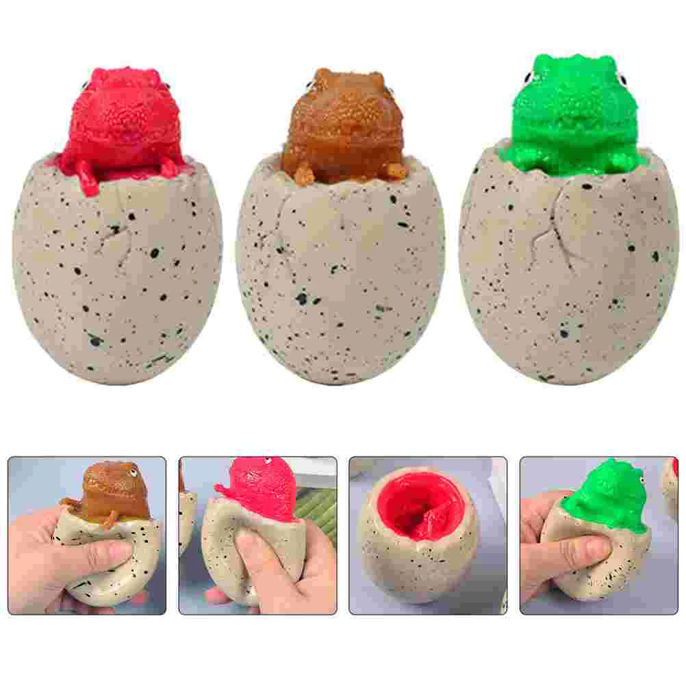 

3 Pcs Stress Ball Toys Portable Anxiety Small Elastic Animal Squeeze Lovely Interesting Decompression Compact Child Fidget