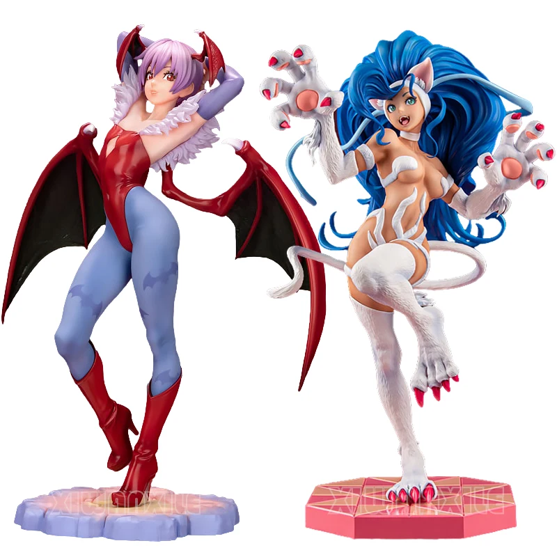 

26cm Darkstalkers Bishoujo Felicia/Lilith Sexy Girl Anime Figure Vampire Morrigan Aensland Action Figure Adult Model Doll Toys