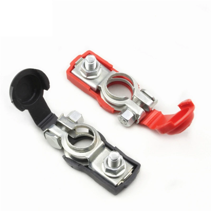 

2Pcs Easy Installation Car Battery Terminals Zinc Plated Clamp Terminal Heavy Duty Terminals Connectors D7YA