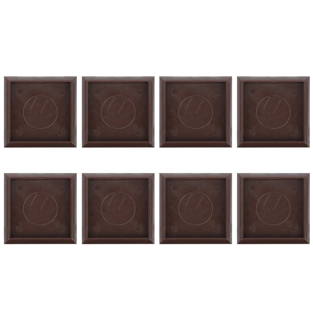 

8Pcs Premium Square Durable Bed Stoppers Floor Protectors Caster Cups Furniture Cups