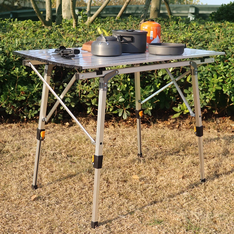 Cooking Fold Out Desk Board Picnic Small Lightweight Metal Camping Folding Table