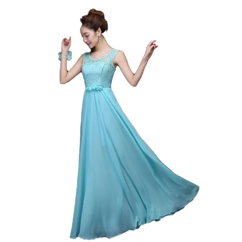 Шифоновое платье-брайдер цвета голубого льда с эффектом отклонения платье для